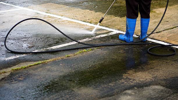 Professional pressure washing of commercial walkways in Kirkland WA